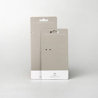Eco Vriendschappelijke Elegante Document Kopbalkaarten voor Grey Socks