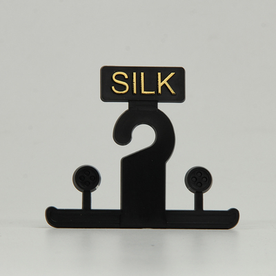 Pp-Zwarte van Douane de Plastic Hangers met Gouden Logo For Suspenders
